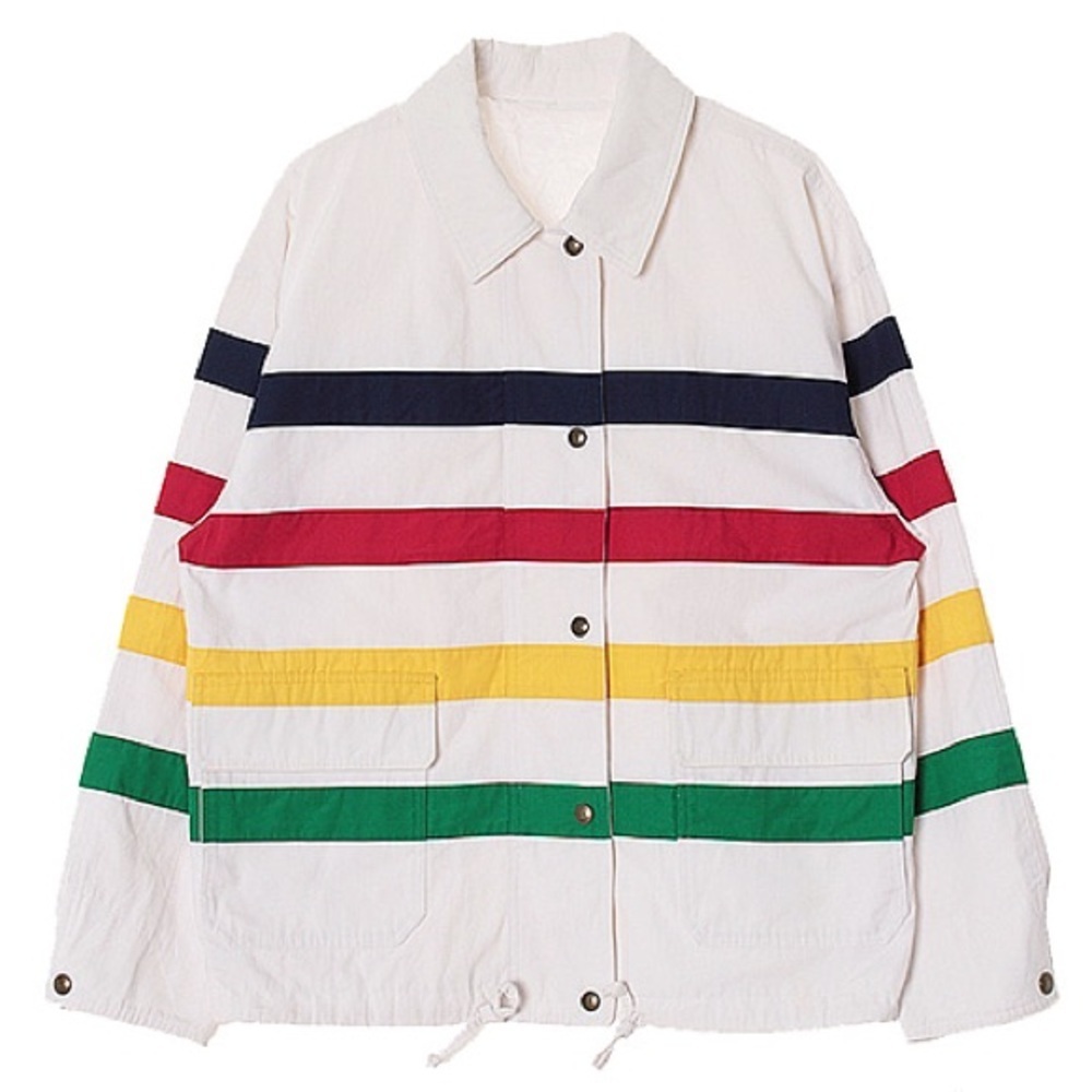 BRAETAN Five Point Glacier Park Stripe Canvas Chore Barn Jacket GVC M - Picture 2 of 4